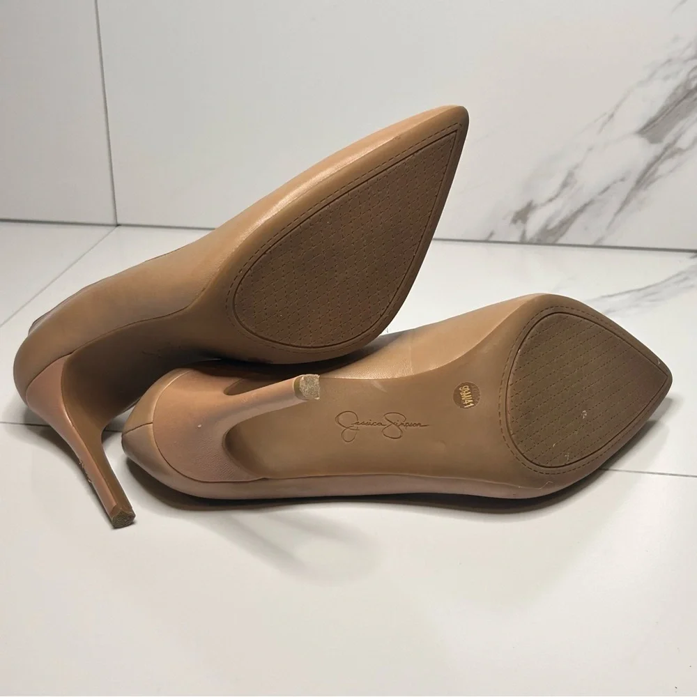 Jessica Simpson Tan Heels Size 9.5